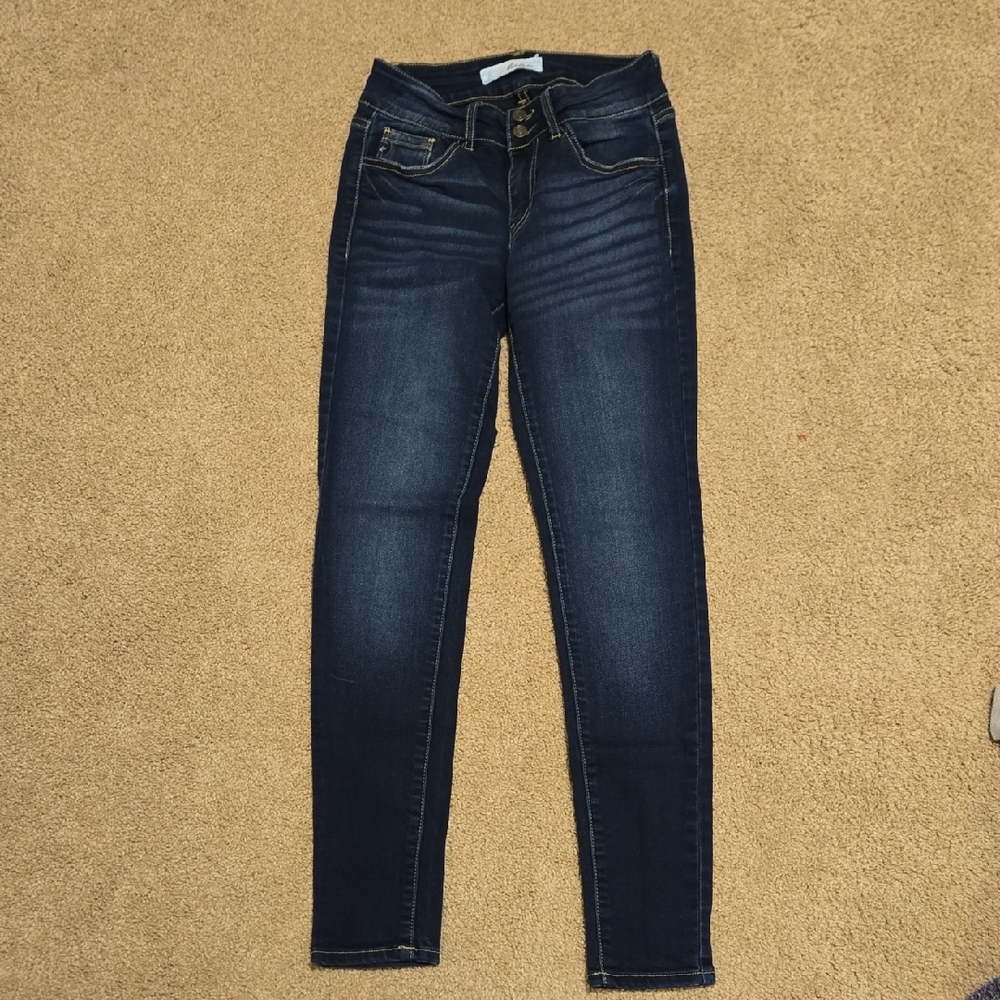 KanCan Women's Deep Indigo Skinny Jeans